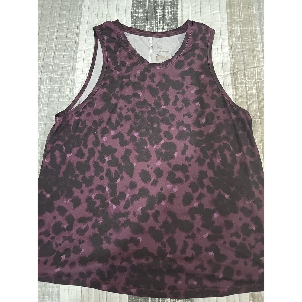 All In Motion Tank Purple Leopard Print Sz M